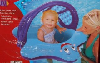 New Swim Ways Star Fish Baby Float with Adjustable/ removeable Canopy