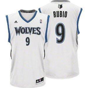 NBA Adidas Minnesota Timberwolves Ricky Rubio Youth White Rev 30 