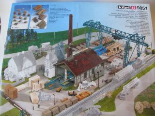 KIBRI HO 9851 Sawmill w/ Gantry Crane Brettschneider