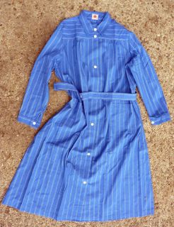 Long Night Shirt Swedish Sanatorium Gown Blue Vintage Fancy Dress 48 