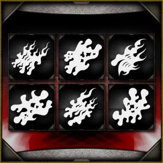 Fire Storm Full Set Airbrush Stencil Template Airsick