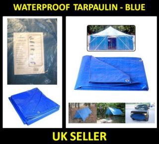 Tarpaulin Ground Sheet Lightweight Waterproof Rain Cover Camping Tarp 