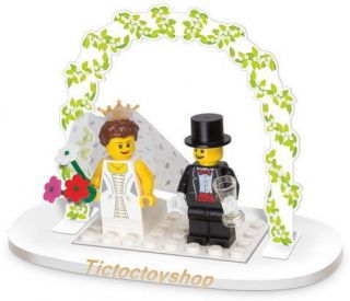 LEGO 853340 WEDDING BRIDE & GROOM MINIFIGUR CAKE TOPPER TABLE DISPLAY 