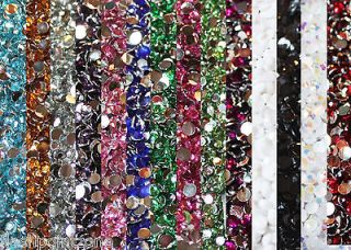 Mixed Colors Crystal Flat Back Acrylic Rhinestones Gems 2, 3, 4, 5 mm