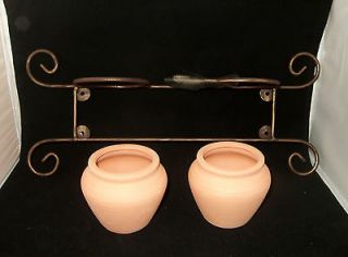 New Terra cotta pots in wall shabby wall holder plants or candles