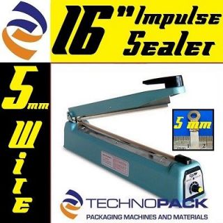16 Hand Impulse Heat Sealer 5 MM Plastic Poly Manual Bag Close Free 
