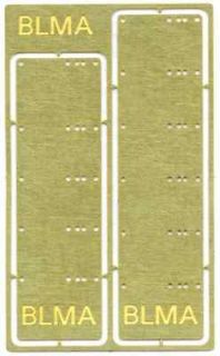 BLMA HO Scale Grab Iron Drill Template etched brass 15, 18, 20 & 24 
