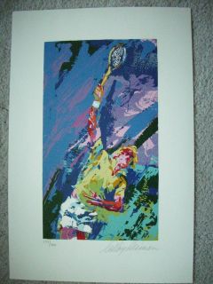 Leroy Neiman Classic Serve Beautiful TENNIS Hand signed & numbered