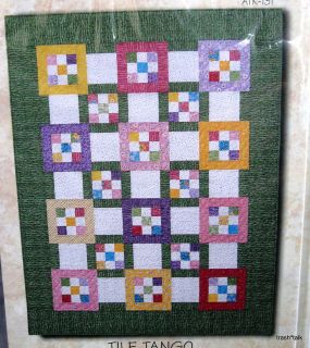 Tile Tango 9 patch nine patchwork quilt pattern scrap lap twin queen 