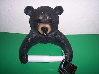 BLACK BEAR TOILET PAPER HOLDER LIMITED EDITION OF 500 PIECES HAND 