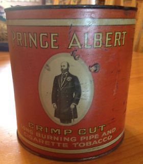   ALBERT CRIMP CUT PIPE TOBACCO CANISTER TIN OLD VINTAGE ANTIQUE CAN