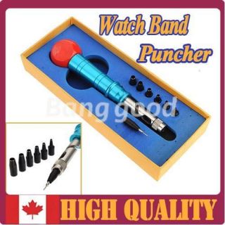  Watch Band Punch Puncher Revolving Strap Hole bore Repair Tool Kits