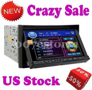 HD LCD 7 Touch Screen Double Din In dash Car Stereo DVD Player Radio 