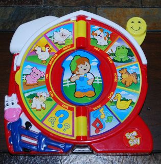 Baby Toddler Toys See N Say Farm Barnyard Animals 2003 Mattel Pull 