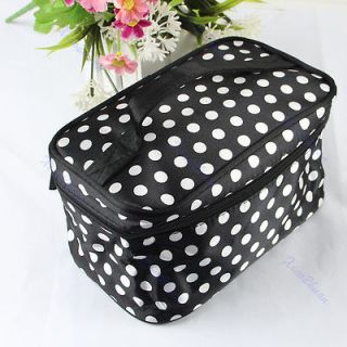 1PCS Polka Dots Lady Makeup Cosmetic Carry Hand Case Pouch Portable 