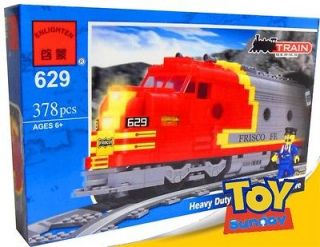 629 Enlighten Building Blocks Train city Toy Heavy Duty Freight 