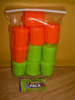 Moose 2011 The Trash Pack Trashies 10 SMALL STORAGE CANS 5 Orange / 5 