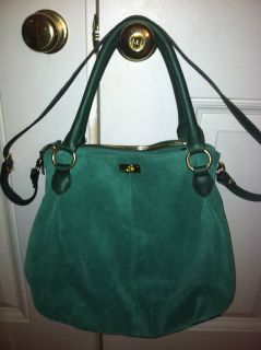 Crew Brompton Hobo suede Bag in Tropical Green NWT