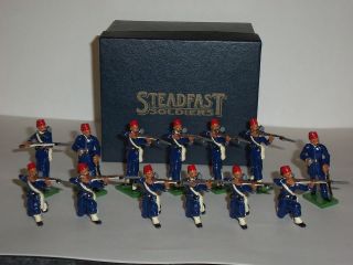   SF107 SPECIAL EGYPTIAN SUDAN INFANTRY IN BLUE METAL TOY SOLDIER SET