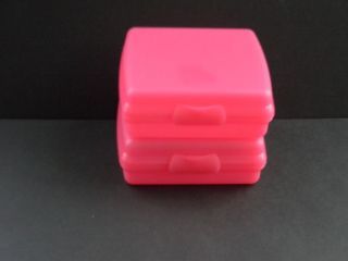 Tupperware Sandwich Keepers Pink Set of 2 Kids Lunch Bags Toys Storage 