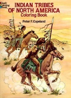 Indian Tribes of North America Coloring Book by Peter F. Copeland 1990 