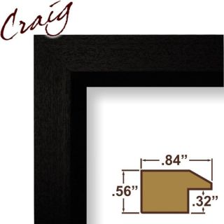   of (4) Black Real Poplar Wood Picture Frames Poster Frames (7171610BK