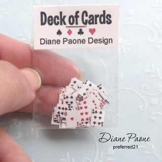 Full Deck of Playing Cards   Las Vegas!   Dollhouse Miniature 