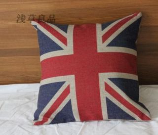 1pcs linen England Flag red the Union Jack pattern decorative pillow 