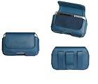 Blue Leather Cell Phone Case Pouch for U.S. Cellular Motorola Grasp 