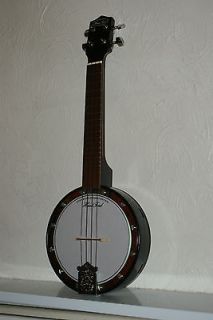  and Chrome 1920s Style Handmade Banjo Ukulele, Banjolele by HeadFord