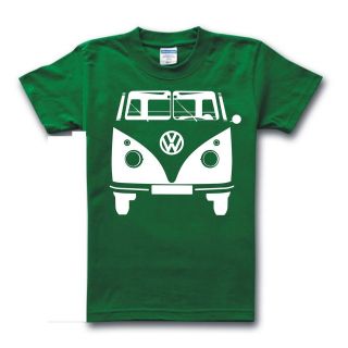 Volkswagen Bus/Vanagon 1960 Fashion VW Van Camper Green Top T Shirt 