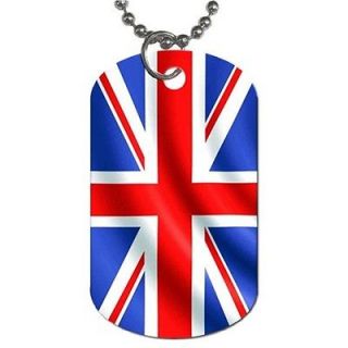 New UNION JACK BRITISH FLAG FOR LONDON 2012 One Side Necklace Dog Tag 