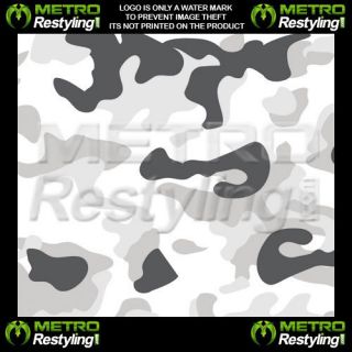 Large Snow Camouflage Vinyl Decal Wrap Sheet 12x48