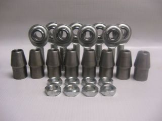 LINK 1/2 x 1/2 20 ROD END KIT WITH BUNGS HEIM JOINTS