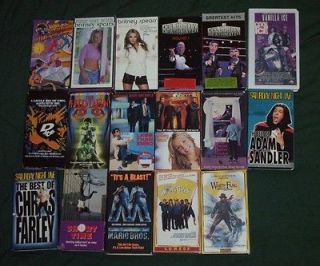 Lot of 17 used VHS tapes (4 Rare VHS OOP) (Cool As Ice, Peanut Butter 