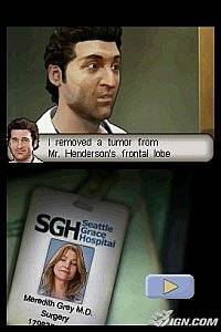 Greys Anatomy The Video Game Nintendo DS, 2009