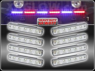   8watt High Power LED Strobe Light Police Ambulance Emergency Vehicle