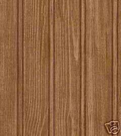 WALLPAPER SAMPLE Walnut Woodgrain Bead Board