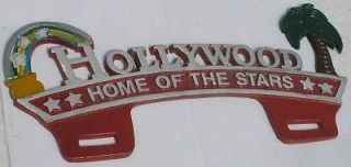 Hollywood Home Stars Aluminum License Plate Topper Fob