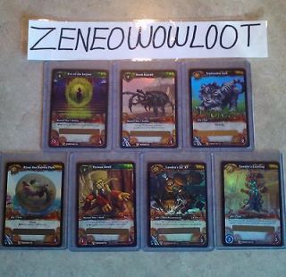 WORLD OF WARCRAFT 7 PET LOOT CARDS EYE OF THE LEGION SAND SCARAB 