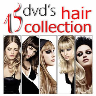 15 DVD Learn how to Cut Hair Woman Men Coloring Cutting Cosmetology 