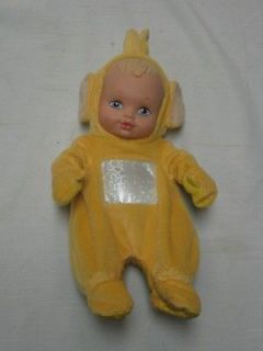 Yellow Teletubbies Water Babies Baby Doll w/ Removable Outfit 1990 Pu 