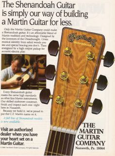 1989 THE SHENANDOAH GUITAR FROM C.F. MARTIN AD