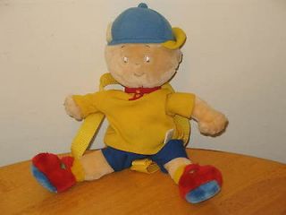 Caillou 14 Inch Plush Doll Backpack Yellow Shirt Blue Pants
