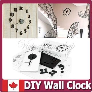   Adhesive Modern Room Interior Decoration Number Digit & Dot Wall Clock