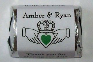 300 IRISH CLADDAGH WEDDING SHOWER CANDY WRAPPERS FAVORS