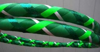COLLAPSIBLE GREEN SUPER EXERCISE & DANCE HULA HOOP! 160 PSI OR 100 PSI