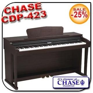 Chase CDP 423 Digital Piano in Rosewood Brown Black White 88 Hammer 