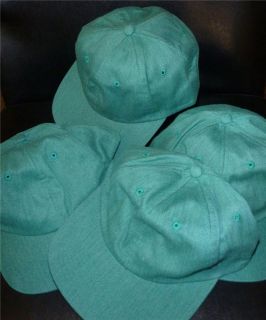   Lot of 4 Green Baseball caps HATS scout swaps field trip Guides NEW