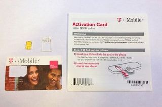 Mobile Prepaid MICRO Sim ACTIVATION Kit + 10 Mins,FOR IPHONE 4. NOT 